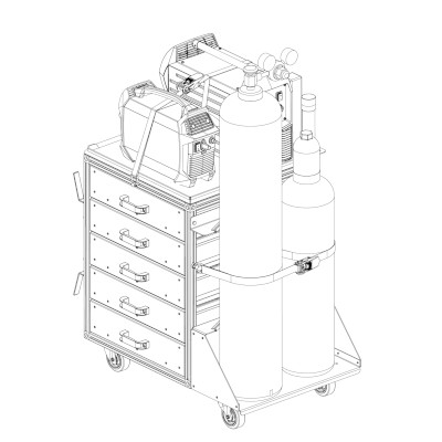 Safe welding cart