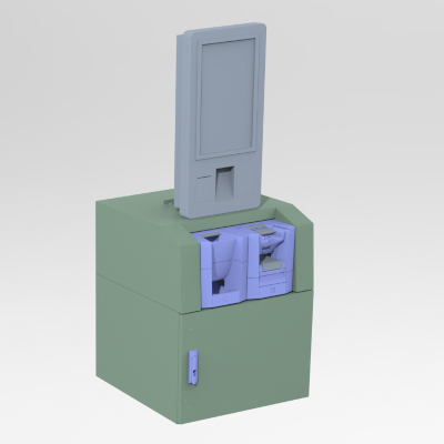 3D model of the self payment kiosk